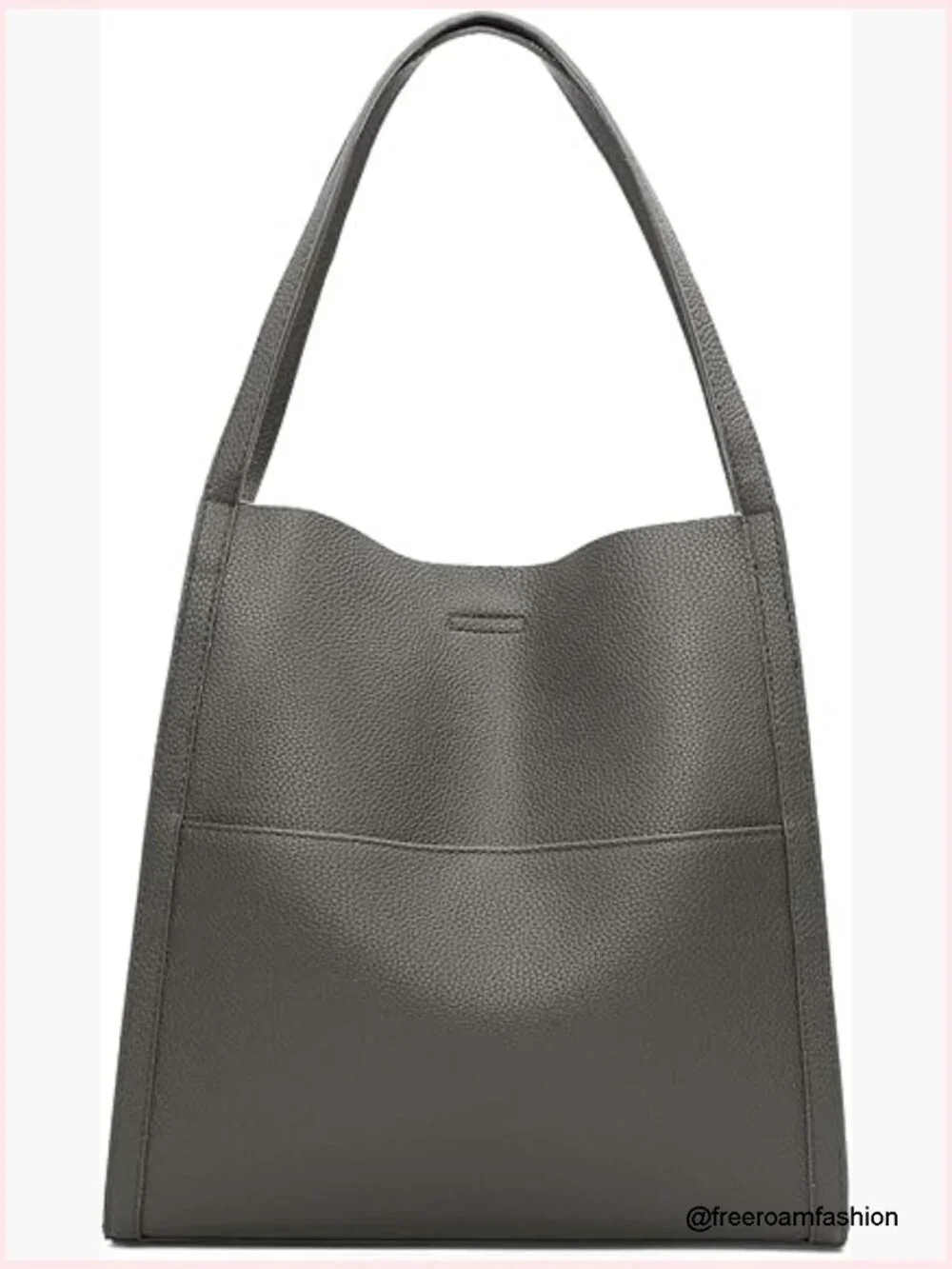 Large Vegan Leather Hobo Tote Bag with Multiple Compartments
